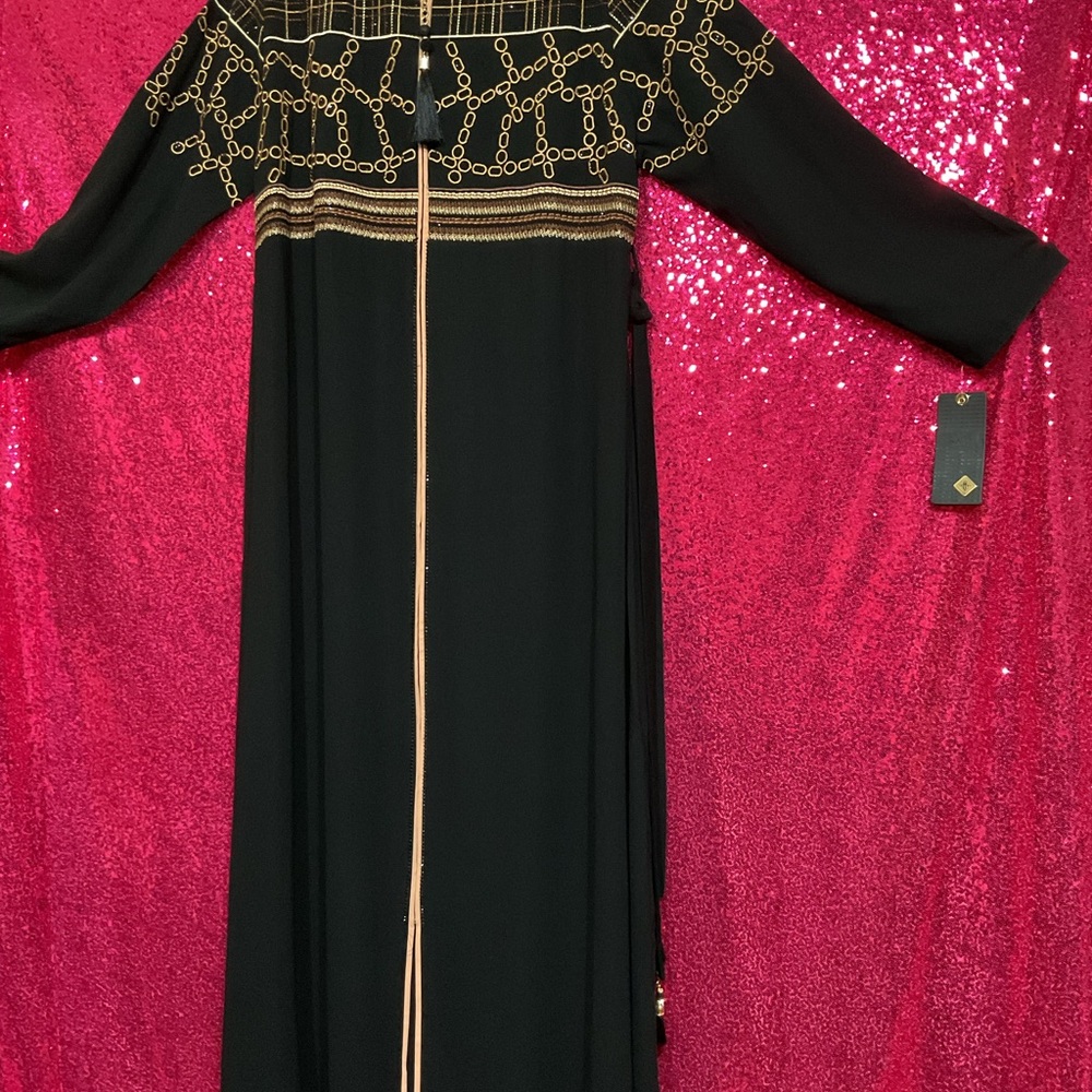 Elegant Black and Gold Women's Dress